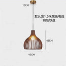 Axyaa Walnut Wood Chandelier Pendant Light for Bedroom & Dining Room