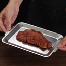 Axyaa Stainless Steel Rectangular Plate for Steak & Snacks-Kitchen Accessory