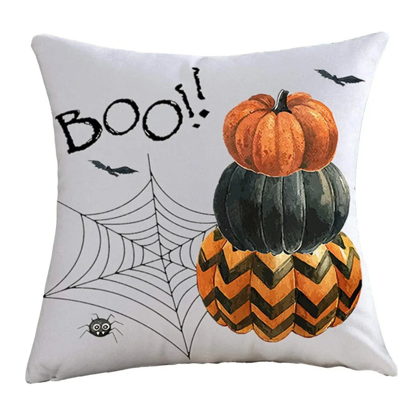 Axyaa Spooky Pumpkin Bat Pillowcase for Home Sofa Cushion Decor