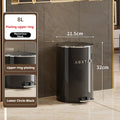 Axyaa Metal Dual Bucket 20L Sealed Step Trash Can for Kitchen Bathroom Bedroom