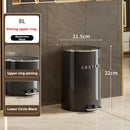 Axyaa Metal Dual Bucket 20L Sealed Step Trash Can for Kitchen Bathroom Bedroom
