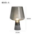 Axyaa Nordic Concrete Table Lamp Gray Glass Bedside Study Light