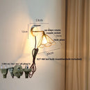 Axyaa Modern Copper LED Wall Lights with Clear Glass Switch