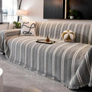 Axyaa Solid Gray Chenille Sofa Cover - Modern Minimalist Luxe Design