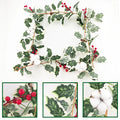 Axyaa Winter Wonderland Wall Hanging Decor vine with Snowflake, Pinecone, Berries, and Cotton