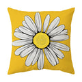 Axyaa Yellow Daisy Cushion Cover Line Sun Pillow Decor