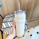 Axyaa Stainless Steel Thermos Bottle with Straw, 700ML Insulation Water Cup