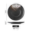 Axyaa Ceramic Sushi Plate Set Black Bone Plate Store Bowl