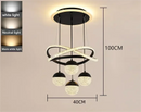Axyaa LED Circular Dimmable Chandelier for Modern Living Spaces