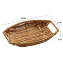 Axyaa Woven Tray Bread Dim Sum Dried Fruit Candy Snack Storage Basket