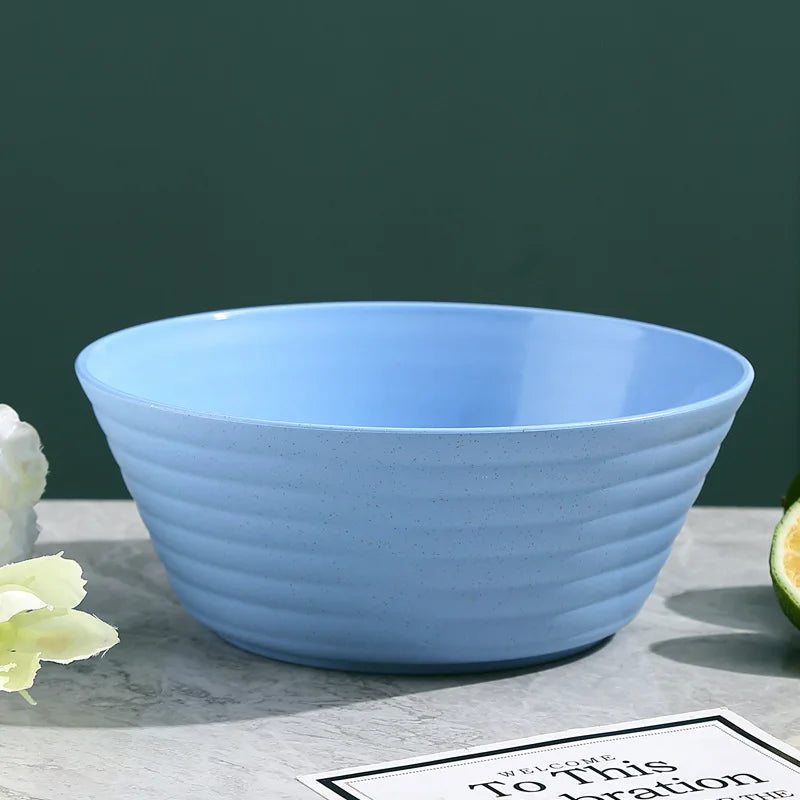 Axyaa Wheat Straw Soup Bowl Plastic Tableware, Microwavable Dinner Plate, Kitchen Utensils