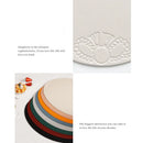 Axyaa Oval Leather Placemat 10PCS - Orange Waterproof Dining Table Mat Home Kitchen