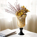 Axyaa Amber Glass Vase: French-Style Elegance for Living Room Décor