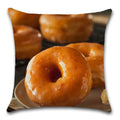 Axyaa Donuts Cushion Cover 45X45CM - Decorative Cotton Linen Pillow Case