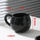 Axyaa Cat-Shaped Ceramic Cup, 380ml Creative Mug & Drinking Cup