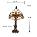 Axyaa Nordic Dragonfly Tiffany Style Desk Lamp for Home Decor