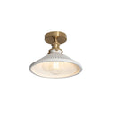 Axyaa Green Glass Copper LED Ceiling Lights for Home Lighting, Bedroom, Corridor, Living Room