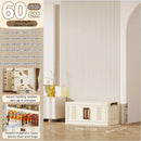 Axyaa 23.6" Double-Door Foldable Storage Box, Heavy-Duty Rolling Cabinet for Various Items