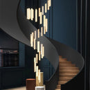 Axyaa Luxury Crystal Pendant Chandelier LED Light for Staircases and Living Rooms