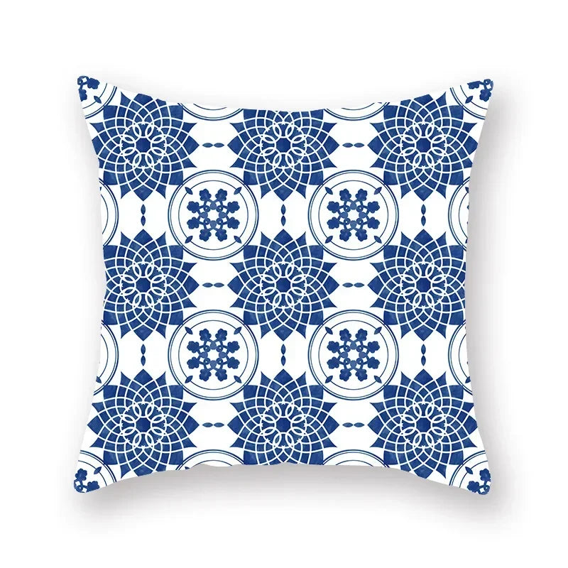 Geometric Mandala Flower Print Pillowcase for Home Decor by Axyaa