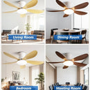 Axyaa Ceiling Fan Light Remote Control Small Living Room Dining Room 110V 220V