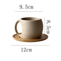 Axyaa Ceramic Coffee Cup Set 220ml - Breakfast Milk Oat Drink Mug & Saucer