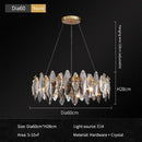 Axyaa Luxury Crystal Chandelier with LED Lighting for Living Room Décor