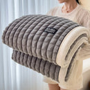 Axyaa Class A Gold Mink Cut Grid Blanket - Multi-functional & Cozy\Security.