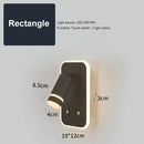 Axyaa USB Interface Dimmable LED Wall Lamp With Switches, Modern Metal Body & Acrylic Lampshade