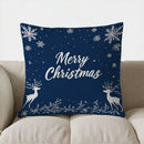 Axyaa Christmas Trees & Swirls Pattern Pillow Cover for Sofa, Bedroom, Car