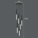Axyaa Modern Stair Chandelier Pendant Light: LED Ceiling Lamp for Living Room