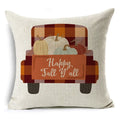 Axyaa Autumn Pumpkin Cushion Cover 18x18 Inches - Modern Thanksgiving Decor Pillowcase