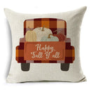 Axyaa Autumn Pumpkin Cushion Cover 18x18 Inches - Modern Thanksgiving Decor Pillowcase