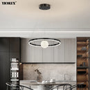 Axya Dimmable Gold Black LED Chandelier for Modern Indoor Lighting