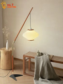 Axyaa Minimalist Medieval Floor Lamp Cream Color Acrylic LED E27 Designer Standing Lamp