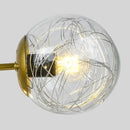 Axyaa Clear Glass Ball Pendant LED Chandelier for Home Interior Lighting