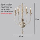 Axyaa French Retro Wall Light 4-head Wall Lamp for Bedroom Villa Corridor