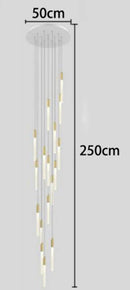 Axyaa Modern Staircase Chandeliers LED Pendant Light for Living Room