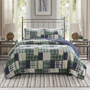 Axyaa Reversible Plaid Quilt Set - All Season Breathable Bedspread & Coverlet