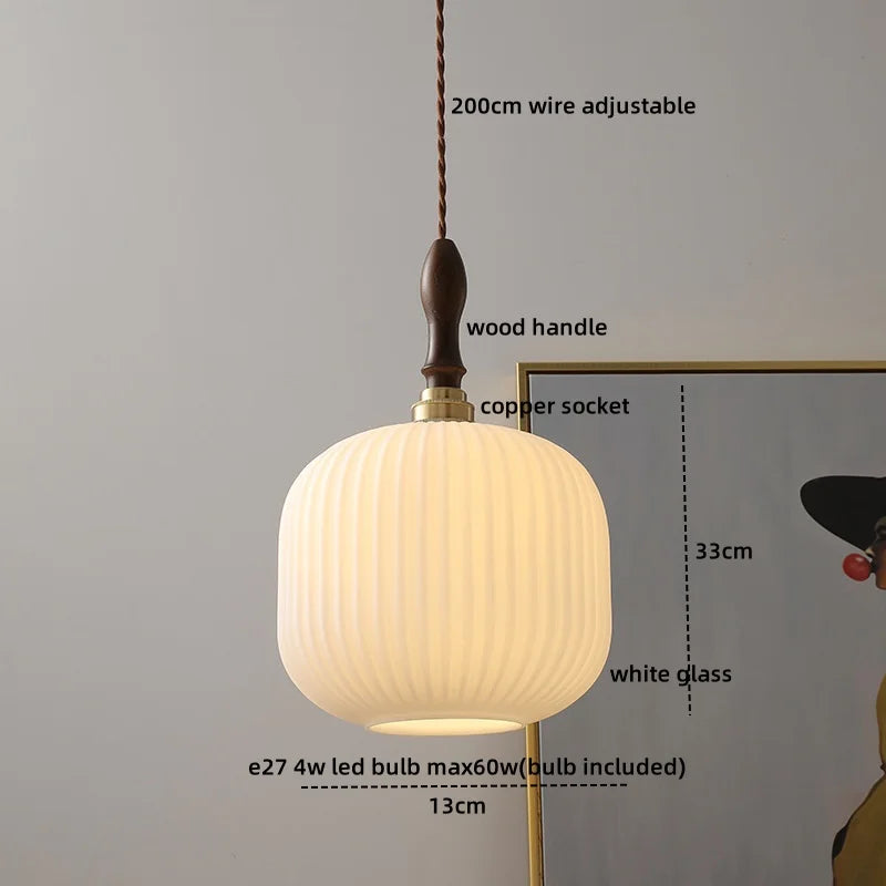 Axyaa Fabric Copper LED Pendant Lights, E14 Nordic Hanging Lamp for Home Decor