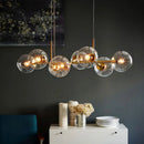 Axyaa Glass Pendant Chandelier for Dining Living Room Kitchen