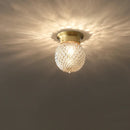 Axyaa Modern Copper Glass Ball Ceiling Lamp, LED Indoor Light Fixture