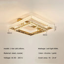 Axyaa Luxury Crystal LED Ceiling Chandelier with Smart Dimmable Lights and Artistic Design