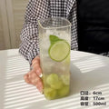 Axyaa Square Glass Cold Drink Cup - Large Capacity for Iced Coffee and Wine