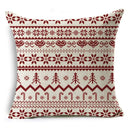 Axyaa Red Striped Plaid Linen Cushion Cover 45X45CM Home Pillow Case