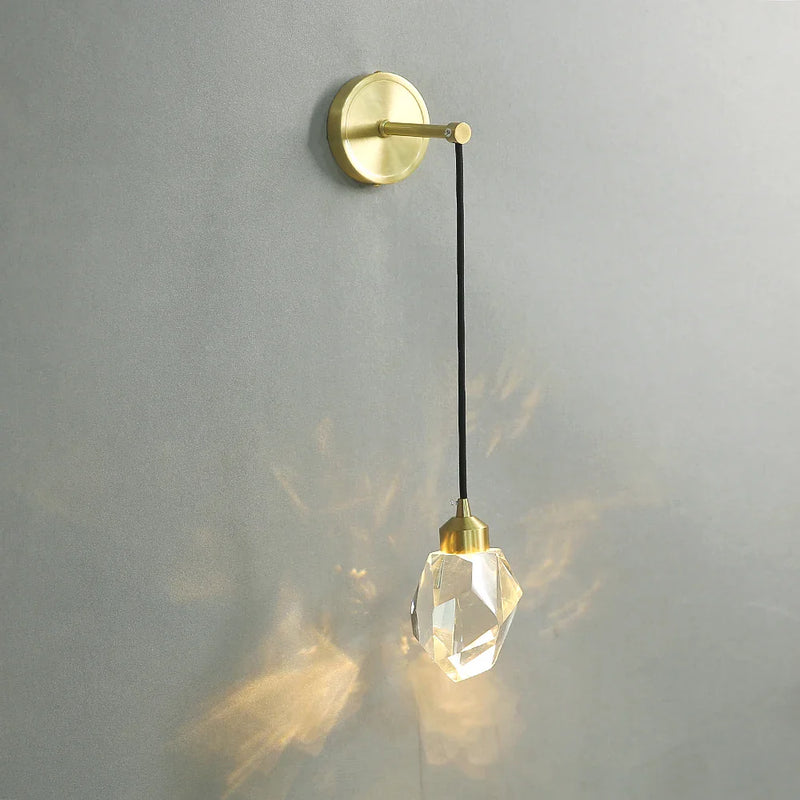 Axyaa Diamond Crystal Wall Light for Modern Minimalist Living Room and Bedroom