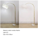 Axyaa Feather Floor Lamp - Nordic Minimalist Luxury Light for Bedroom Living Room