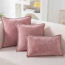 Axyaa Chenille Cushion Cover 18X18 Inch Purple Pillowcase