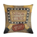 Axyaa Rock Guitar Pattern Throw Pillow Cover: Cotton Linen Cushion for Home Sofa