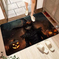 Axyaa Halloween Ghost Face Pumpkin Lantern Floor Mat